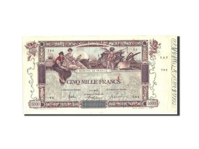 Banknot, Francja, 5000 Francs, Flameng, 1918, 1918