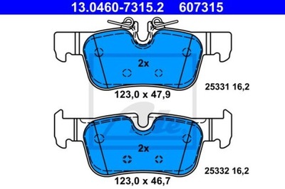 ATE 13.0460-7315.2 TRINKELĖS STABDŽIŲ GAL. BMW 1/2/X1/X2/I3 1,5-2,0 13- 