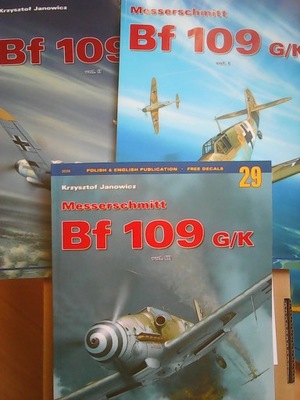 MESSERSCHMITT BF 109 G/K vol.1-3 komplet Kagero 19,22,29