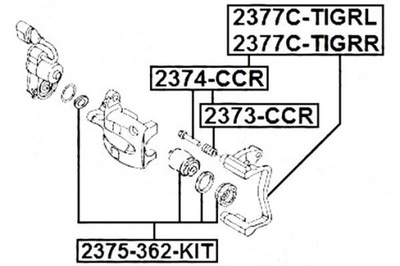 Febest 2374-ccr шаровая опора направляющая, суппорт тормоза фото №1