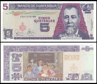 Gwatemala 5 Quetzal 2003 P-106 UNC