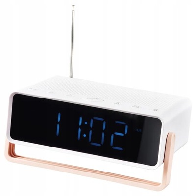 Radio z budzikiem głośnik bluetooth zegar IKEA DÅNDIMPEN biało-różowy