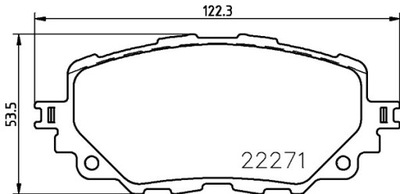 КОЛОДКИ HAM. ПЕРЕД FRONT FIAT 124 SPIDER 16- ПЕРЕД