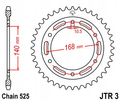 ENGRANAJE PARTE TRASERA JT 41-ZEBOW BMW F 800 800 2009-2016  