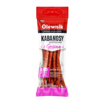 Kabanosy wieprzowe z gęsiną Olewnik 105g