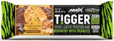 AMIX BATON TIGGER ZERO MULTI-LAYER PROTEIN BAR 60g Czekoladowo - Karmelowy