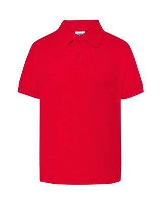 Koszulka polo krótki rękaw dziecięca JHK MGZ Red 12-14 146-152cm