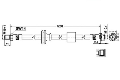 ПАТРУБОК ТОРМОЗНОЙ ELAST. BMW X3 (E83) 2.0-3.0D 09.