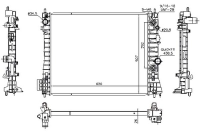 NISSENS РАДІАТОР ДВИГУНА ВОДИ CHEVROLET TRAX OPEL MOKKA MOKKA X 1.7D
