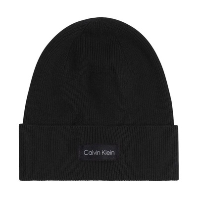 CALVIN KLEIN CZAPKA ZIMOWA ESSENTIAL BEANIE CZARNA