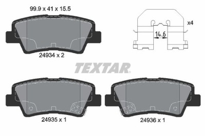 TEXTAR 2493401 ZAPATAS DE FRENADO  