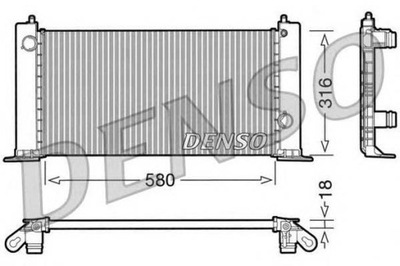 RADUADOR DEL MOTOR FIAT STILO 1.2/1.4/1.6 10.01-08.  