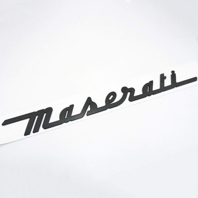 EMBLEMA INSIGNIA LOGOTIPO 3D MASERATI NEGRO MATE  