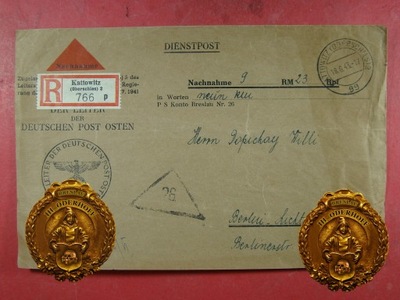 1943 Kattowitz=D.Post Osten,Koper.H7158