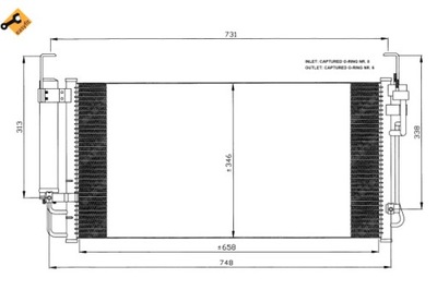 NRF CONDENSADOR DE ACONDICIONADOR HYUNDAI HIGHWAY TRAJET TRAJET MINIVAN 2.0  