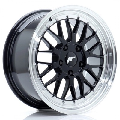 JR Wheels JR23 17x8 ET35 5x100 Gloss Black w/Machi