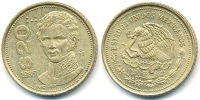 Meksyk 20 Pesos - 1985r ... Monety