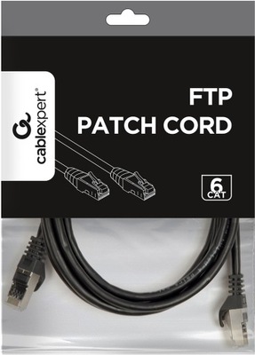 Kabel Patchcord FTP kat.6 Gembird RJ45 / RJ45 3m czarny
