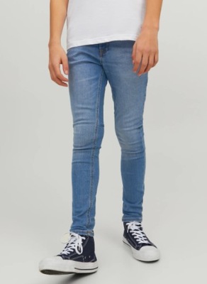 JACK & JONES Spodnie jeansowe SKINNY roz 146 cm