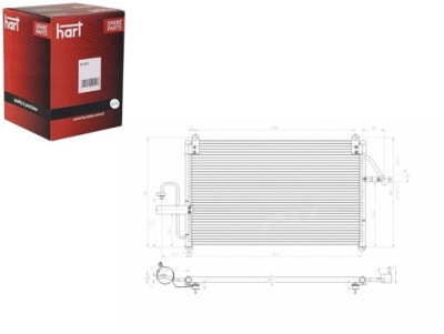 Конденсатор конденсатор кондиціонера nubira 97- hart фото №1