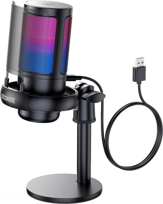 COCONISE ME6S Gamingowy mikrofon RGB do streamingu podcastów