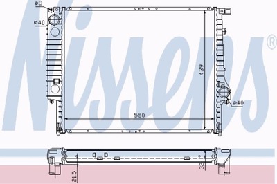 415328 NISSENS РАДИАТОР ДВИГАТЕЛЯ ПОДХОДИТ DO: BMW 3 (E30), 5 (E34), 7 (E32) 2