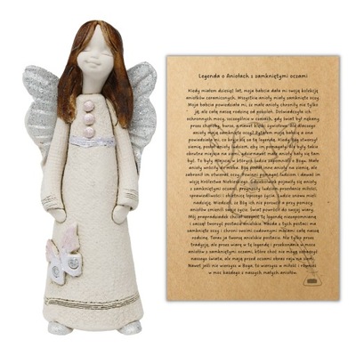 Anioł Aniołek figurka prezent na roczek urodziny święta podziękowanie