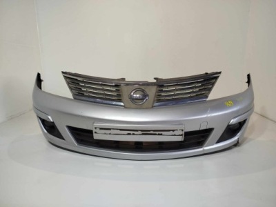 Бампер передний решётка радиатора nissan tiida 04-12 фото №1