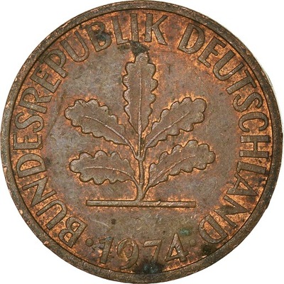 Moneta, Niemcy - RFN, 2 Pfennig, 1974