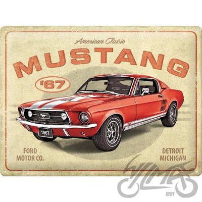 PLACA PLAKAT 30X40 FORD MUSTANG GT RED 23298  