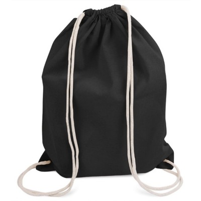 worko-plecak bawełniany czarny plecak torba szkoła