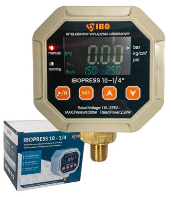 WYŁĄCZNIK CIŚNIENIOWY ELEKTRONICZNY IBOPRESS 10 1/4" DO POMPY HYDROFORU IBO