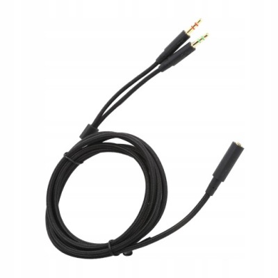 ROZDZIELACZ KABEL ADAPTER AUDIO SŁUCHAWKI MIKROFON 3.5MM DO MINI JACK 2M