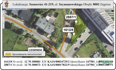 Działka, Sosnowiec, Zagórze, 308 m²