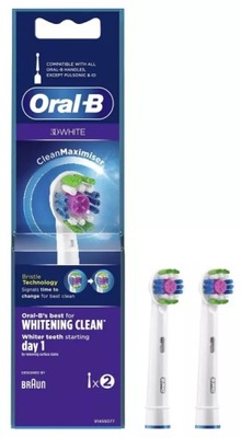 KOŃCÓWKA SZCZOTECZKI ORAL-B 3D WHITE 2SZT