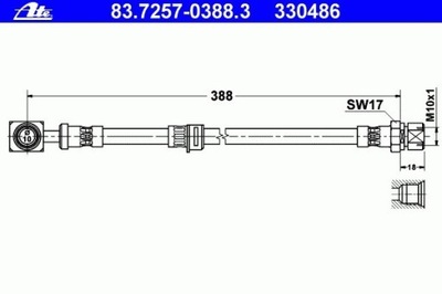 CABLE HAMULC. FLEXIBLES OPEL  