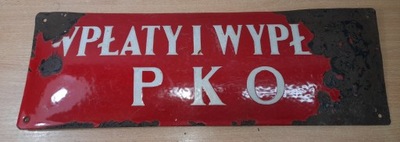 Emaliowana tabliczka PRL