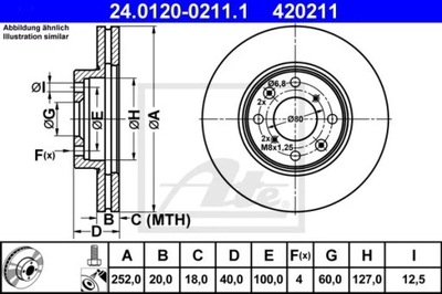 ATE 24.0120-0211.1 ДИСК ТОРМОЗНОЙ