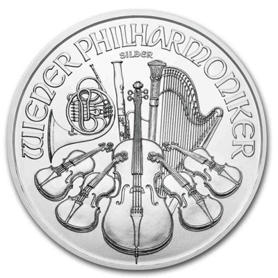Wiedeński Filharmonik 1 uncja Srebra Ag999.9 lata losowe stan menniczy