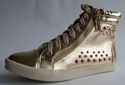 -50% MODNE METALICZNE TRAMPKI SNEAKERSY ROZ.39