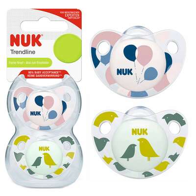 NUK Smoczek 6-18m ADORE silikon 2szt pudełko