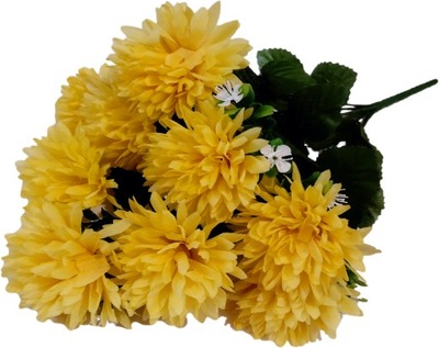 Bukiet sztucznych kwiatów z chryzantem żółty