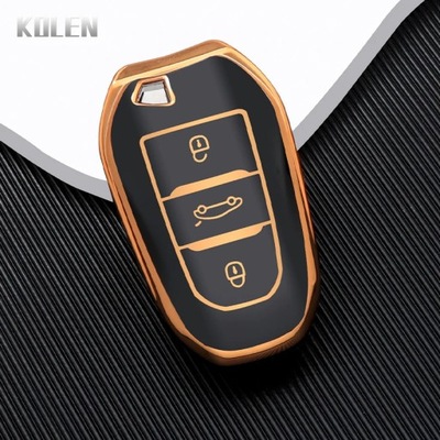 GOLDEN BLACKTPU CAR CALL CUSE PRACE PRACE FOB PARA PEUGEOT 308 408 508 2008 3  