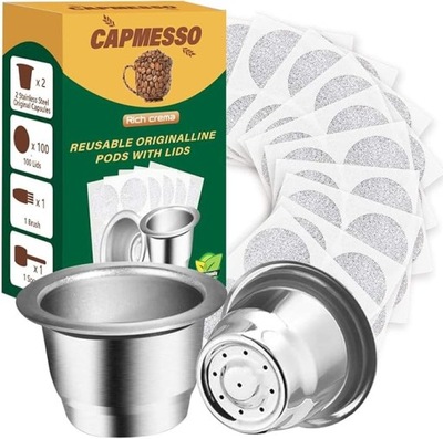 Kapsułki do Nespresso CAPMESSO CAPMESSO1 2 szt + 100 pokrywek