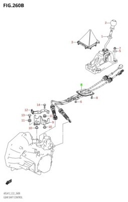 Suzuki swift mk7 2010 - 2016 тросы переключения передач фото №1