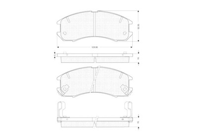 STARLINE КОЛОДКИ ГАЛЬМІВНІ FORD PROBE 2 КОМПЛЕКТ