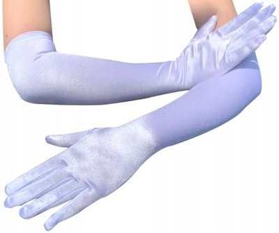 Rękawiczki satynowe długie Wieczorowe elastyczne