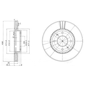 DISCOS DE FRENADO DELPHI BG4013  