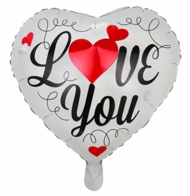 Balon foliowy serce I Love YOU 18” 61542 - Jasny