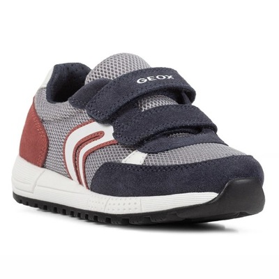 SNEAKERSY PÓŁBUTY GEOX ALBEN BOY LT GREY/NAVY R.36